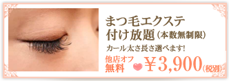 まつ毛エクステ付け放題